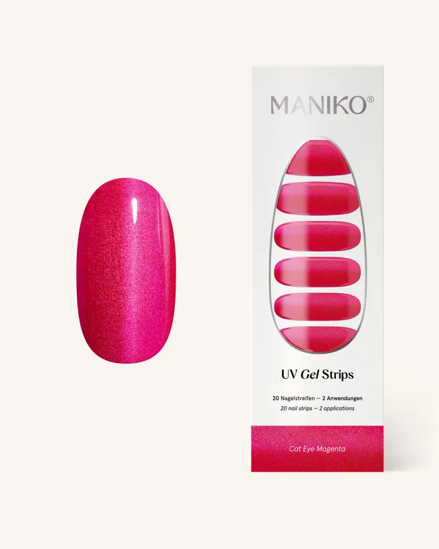 maniko-cat-eye-magenta-uv-uv-gel-strips-mit-cat-eye-effekt image 1