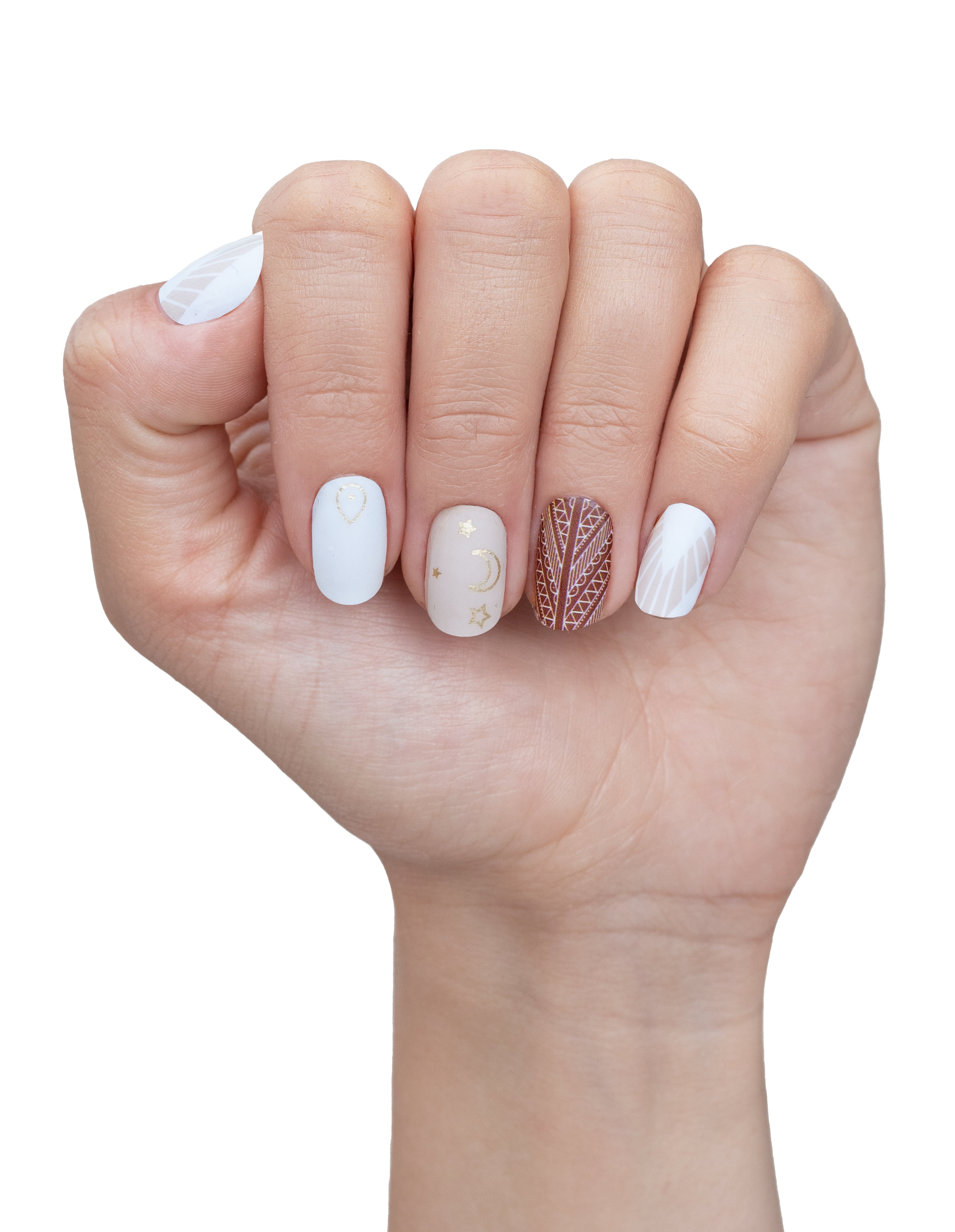 miss-sophie-hot-nights-nail-wraps-boho-gold image 3