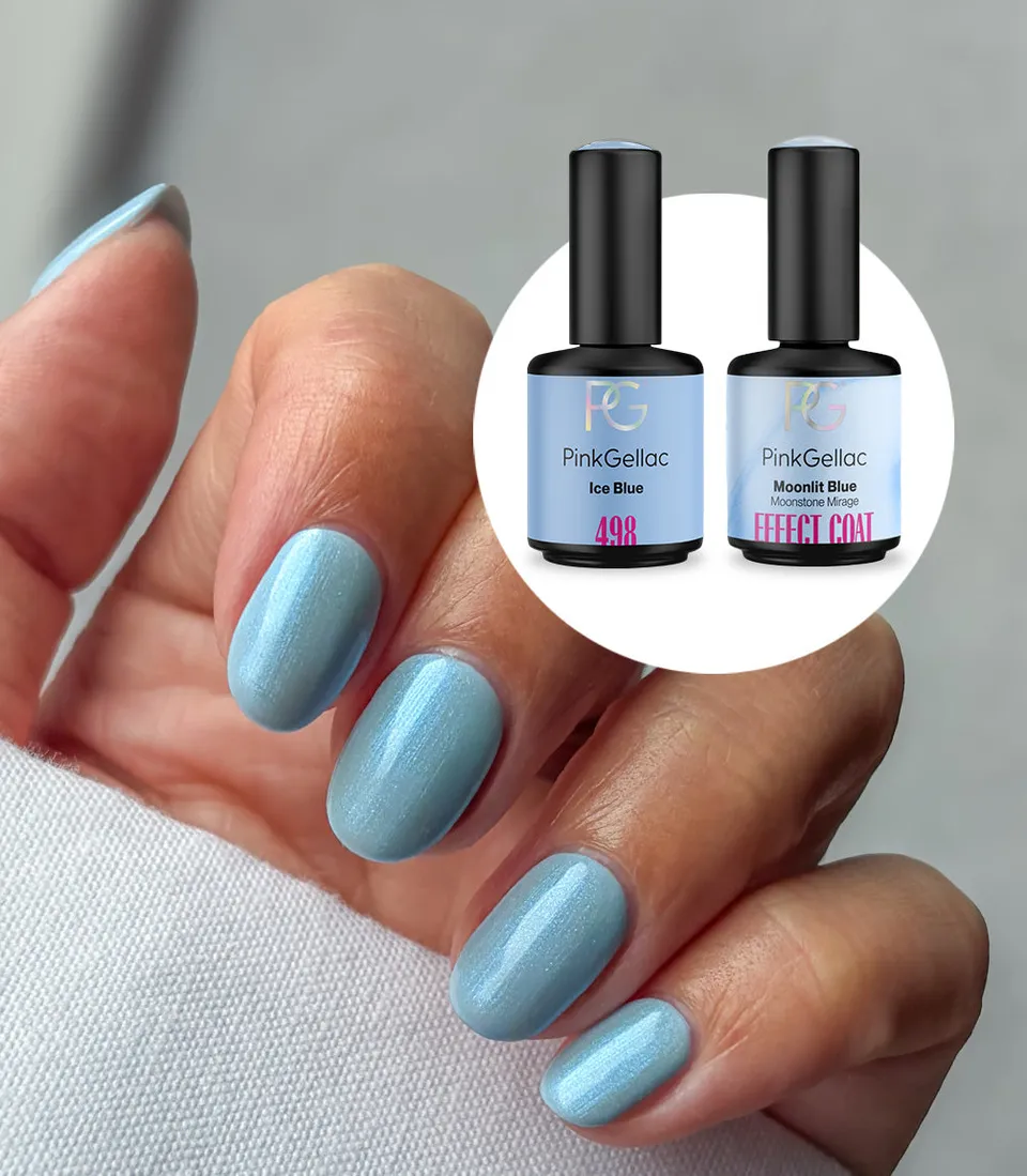 pink-gellac-ice-blue-glazed-donut-nails-set-mit-effekt-coat image 1