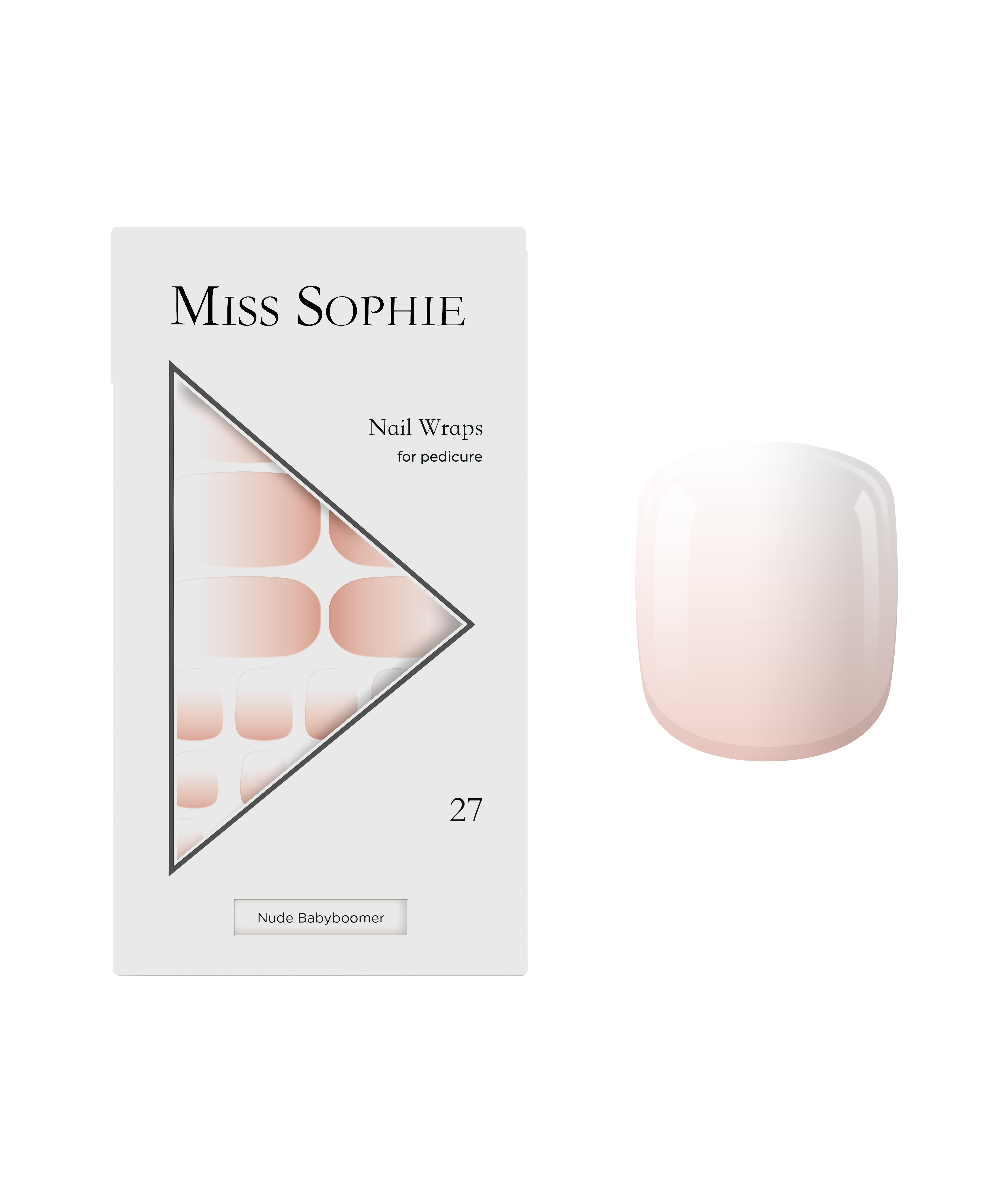 miss-sophie-nude-babyboomer-pedicure-nail-wraps image 1