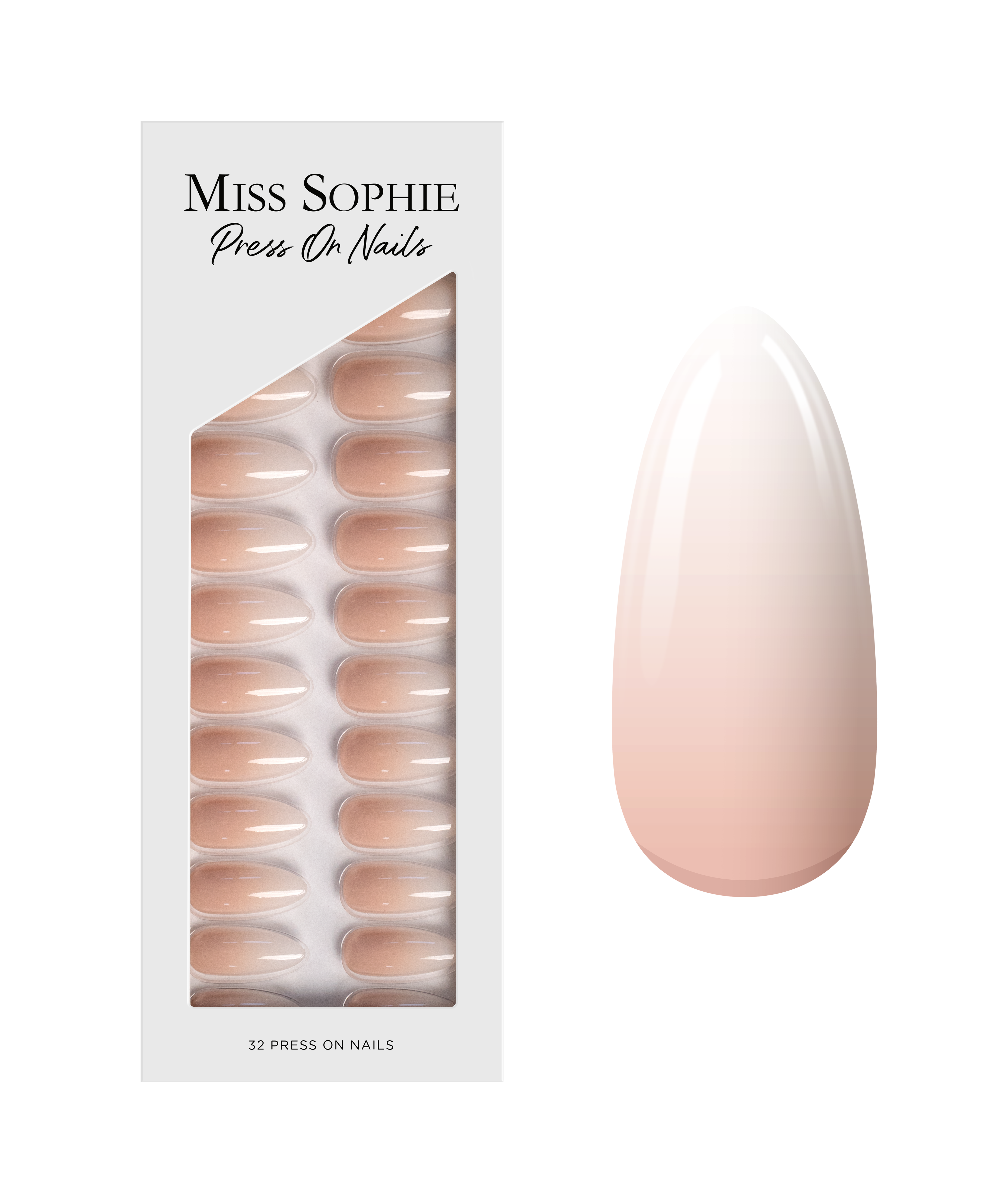 miss-sophie-nude-babyboomer-press-on-nails-medium-almond image 1