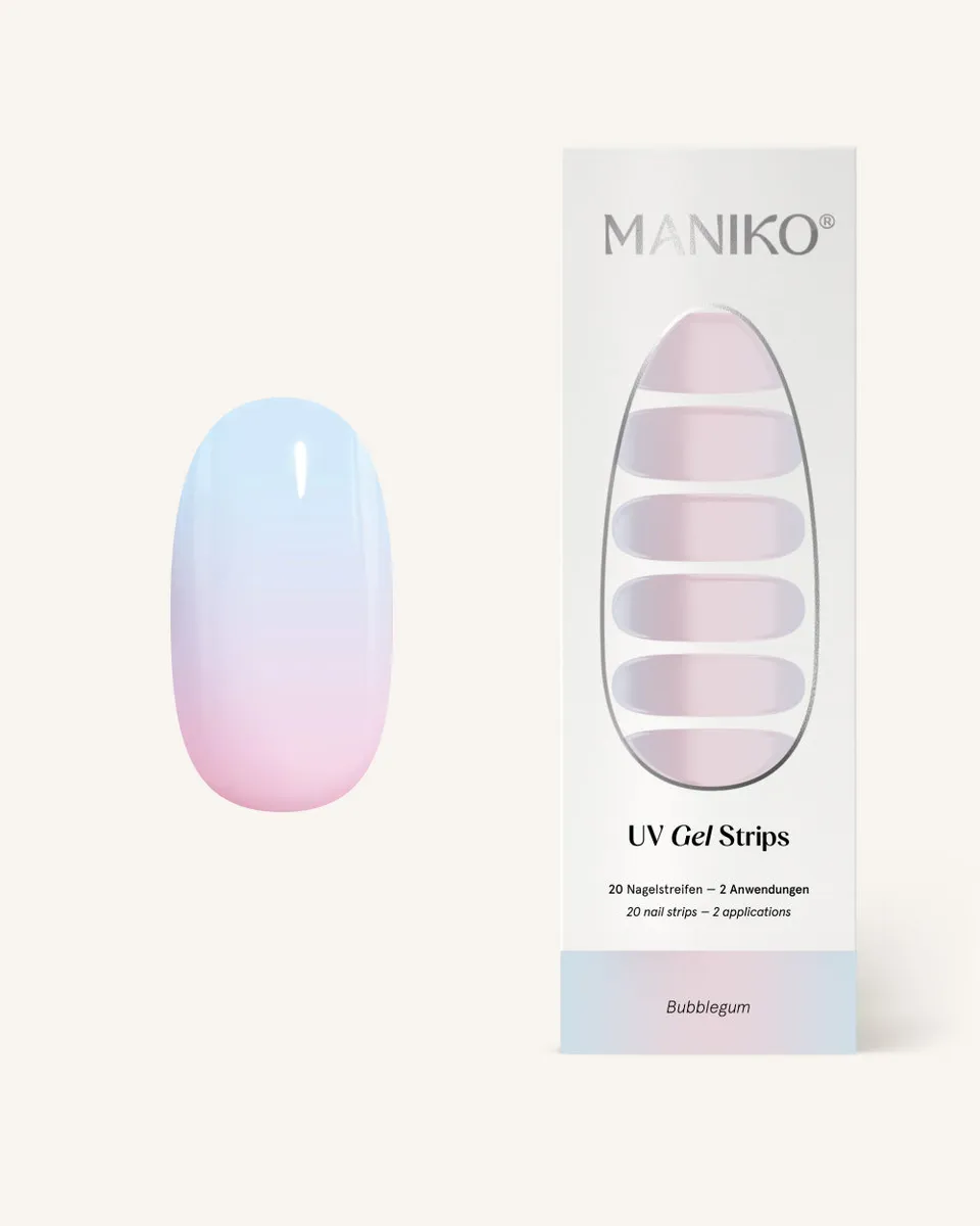 maniko-bubblegum-uv-uv-gel-strips-rosa-hellblau-verlauf image 1
