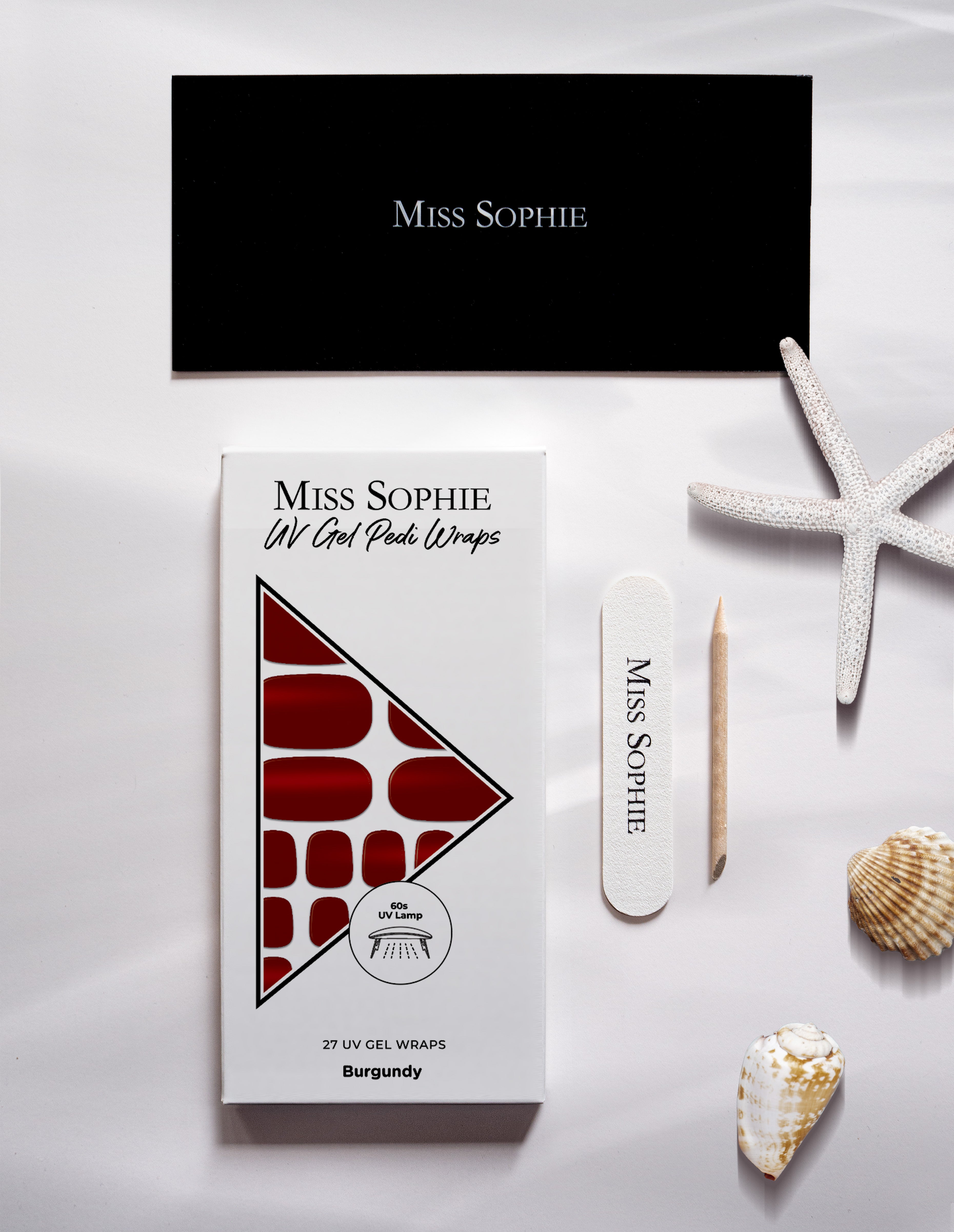 miss-sophie-burgundy-uv-pedicure-gel-wraps image 3