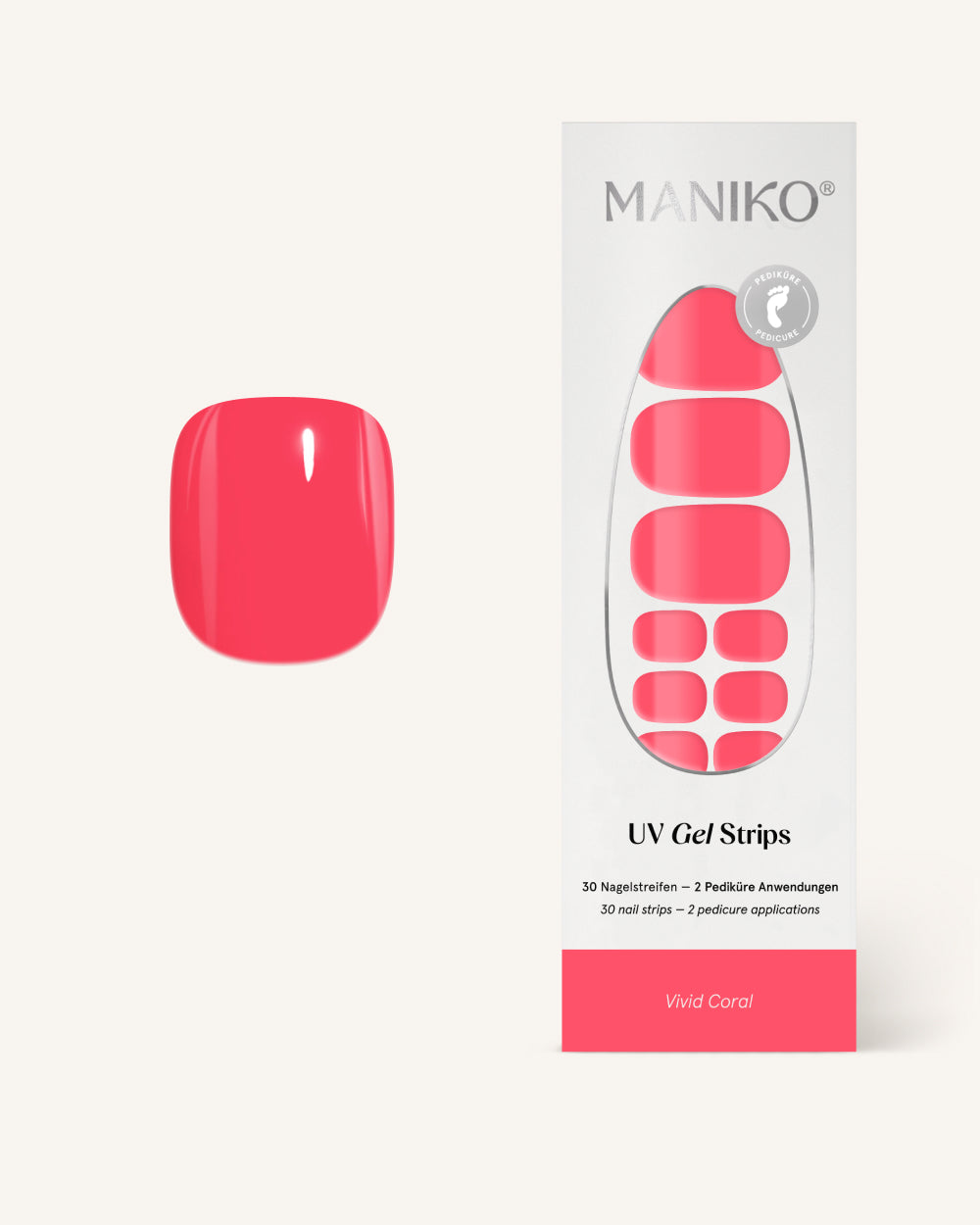maniko-vivid-coral-uv-pedi-gel-strips image 1