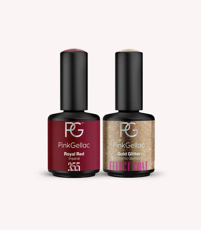 pink-gellac-effekt-coat-set-gold-glitter-355-royal-red image 1