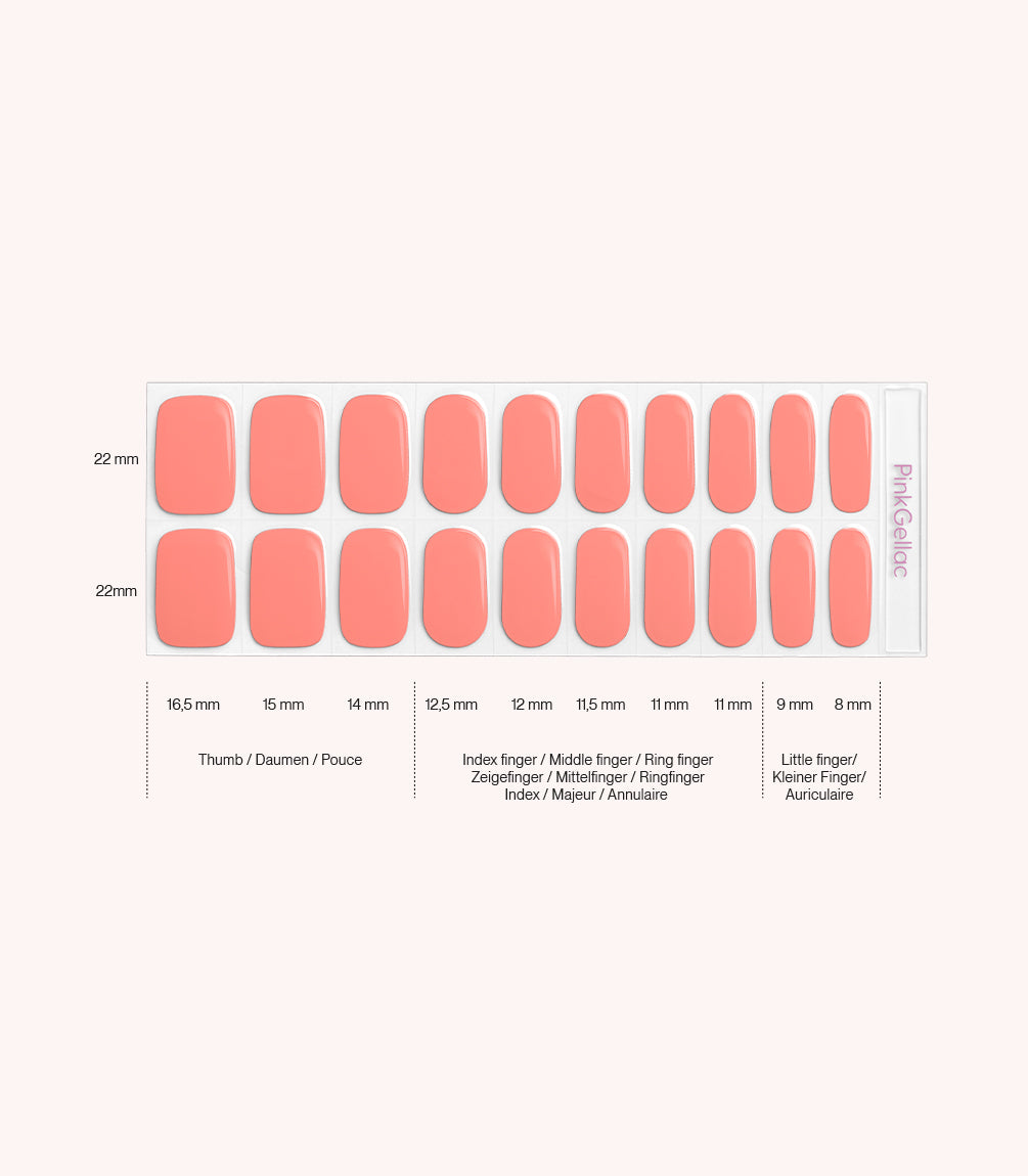 pink-gellac-043-soft-apricot-gel-nail-stickers-manicure-orange image 5