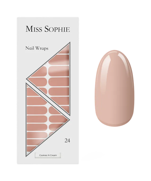 miss-sophie-cookies-n-cream-nail-wraps-cremig image 1