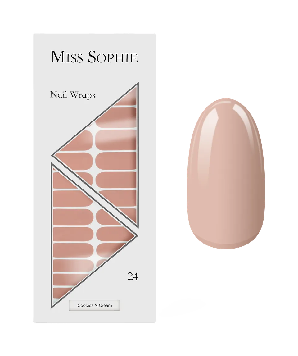 miss-sophie-cookies-n-cream-nail-wraps-cremig image 1