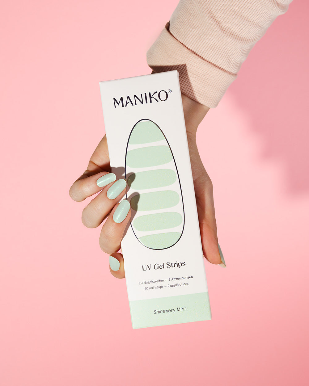 maniko-shimmery-mint-uv-gel-strips image 3