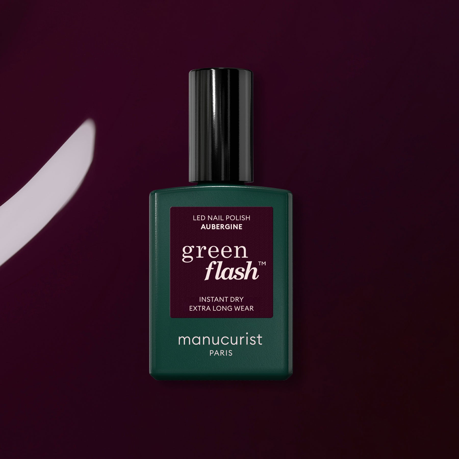 manucurist-aubergine-green-flash-gel-nagellack-dunkelviolett image 1