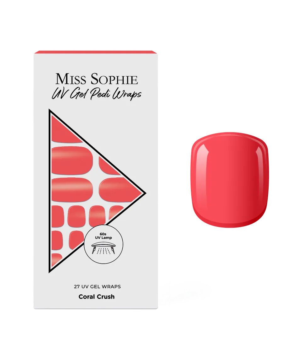 miss-sophie-coral-crush-uv-gel-nagelfolie-pedicure-koralle image 1
