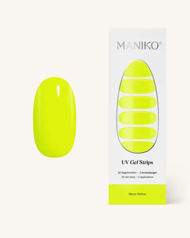 maniko-neon-yellow-uv-gel-strips-neon-gelb image 1