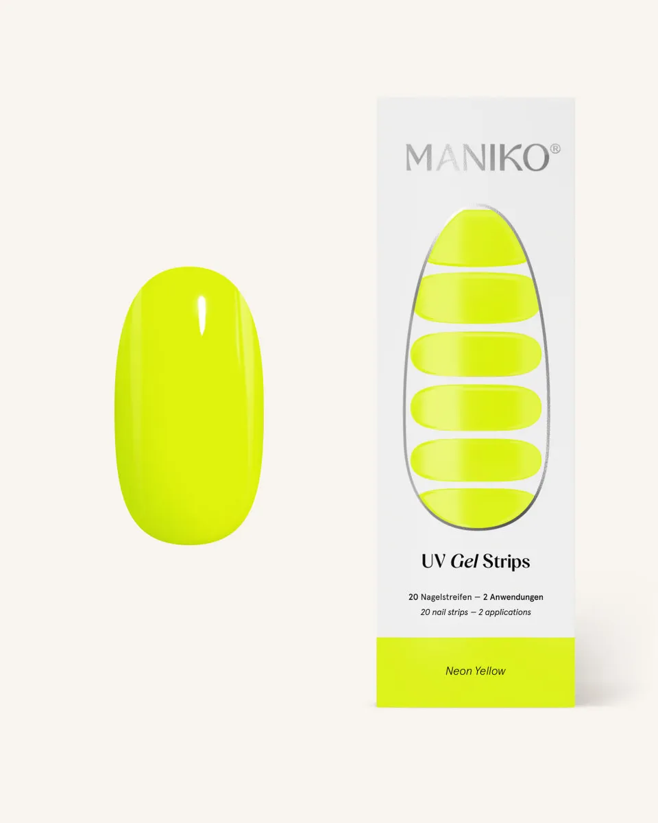 maniko-neon-yellow-uv-gel-strips-neon-gelb image 1