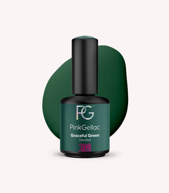 pink-gellac-309-graceful-green-gel-nagellack-dunkelgr-n image 1