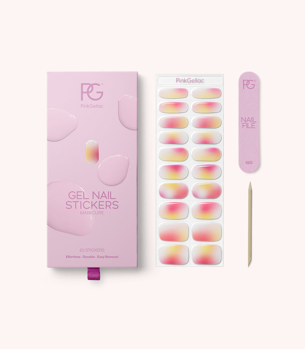 pink-gellac-047-soft-sunset-gel-nagelsticker-pink-orange-verlauf image 2