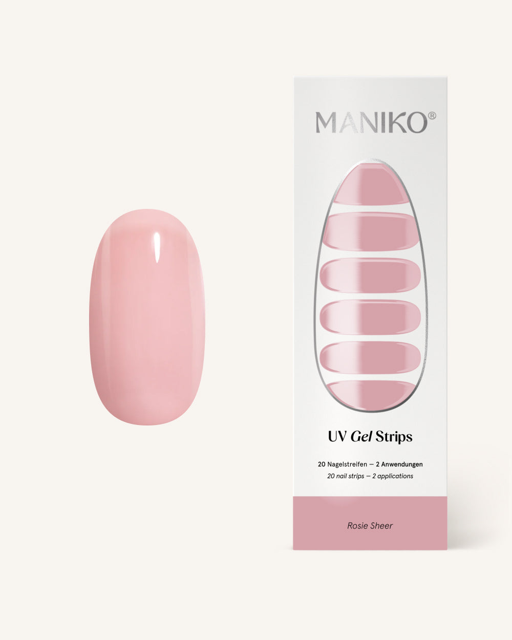 maniko-rosie-sheer-uv-uv-gel-strips-rosa-transparent image 1