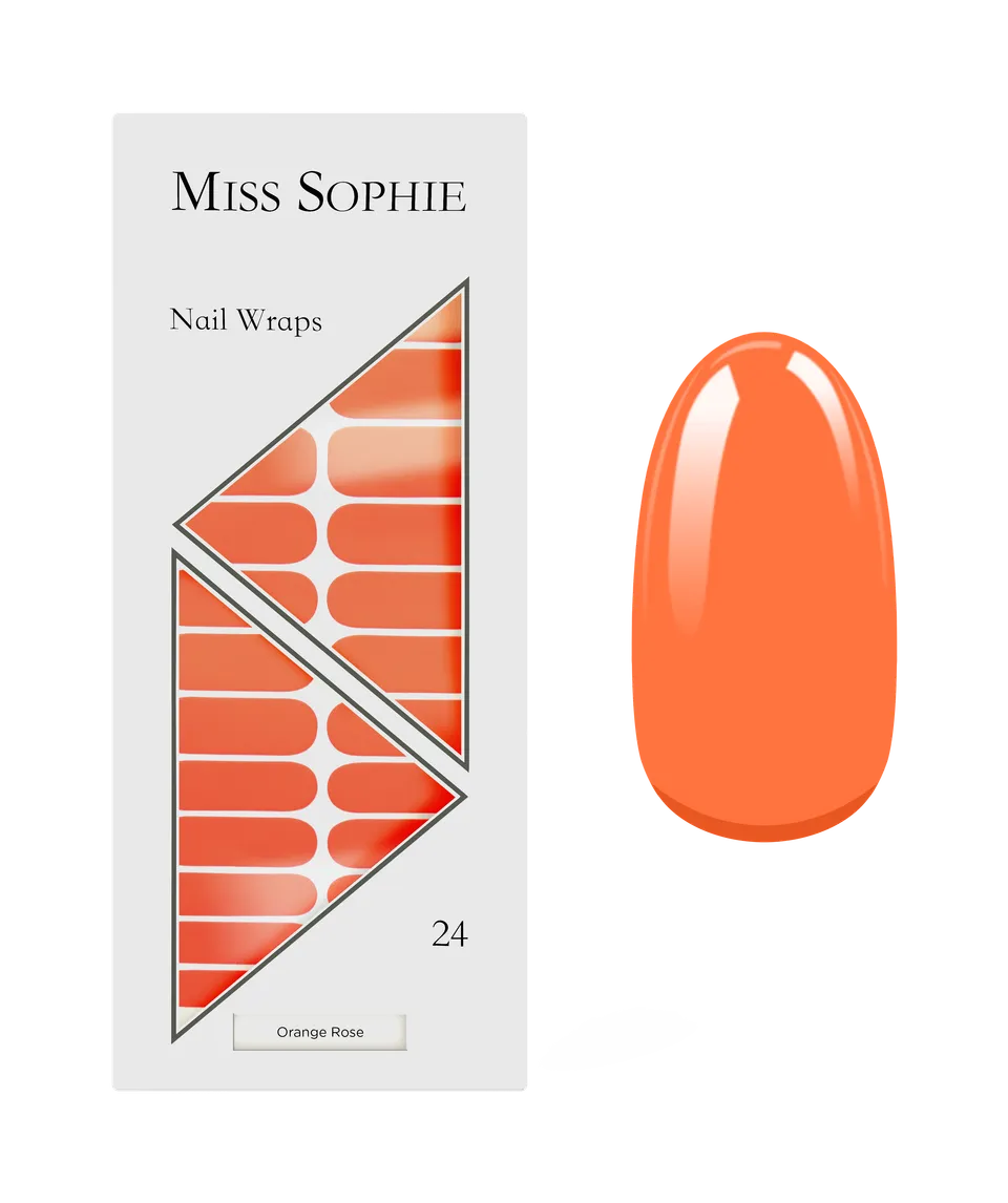 miss-sophie-orange-rose-nagelfolien-leuchtendes-orange-sommer image 1