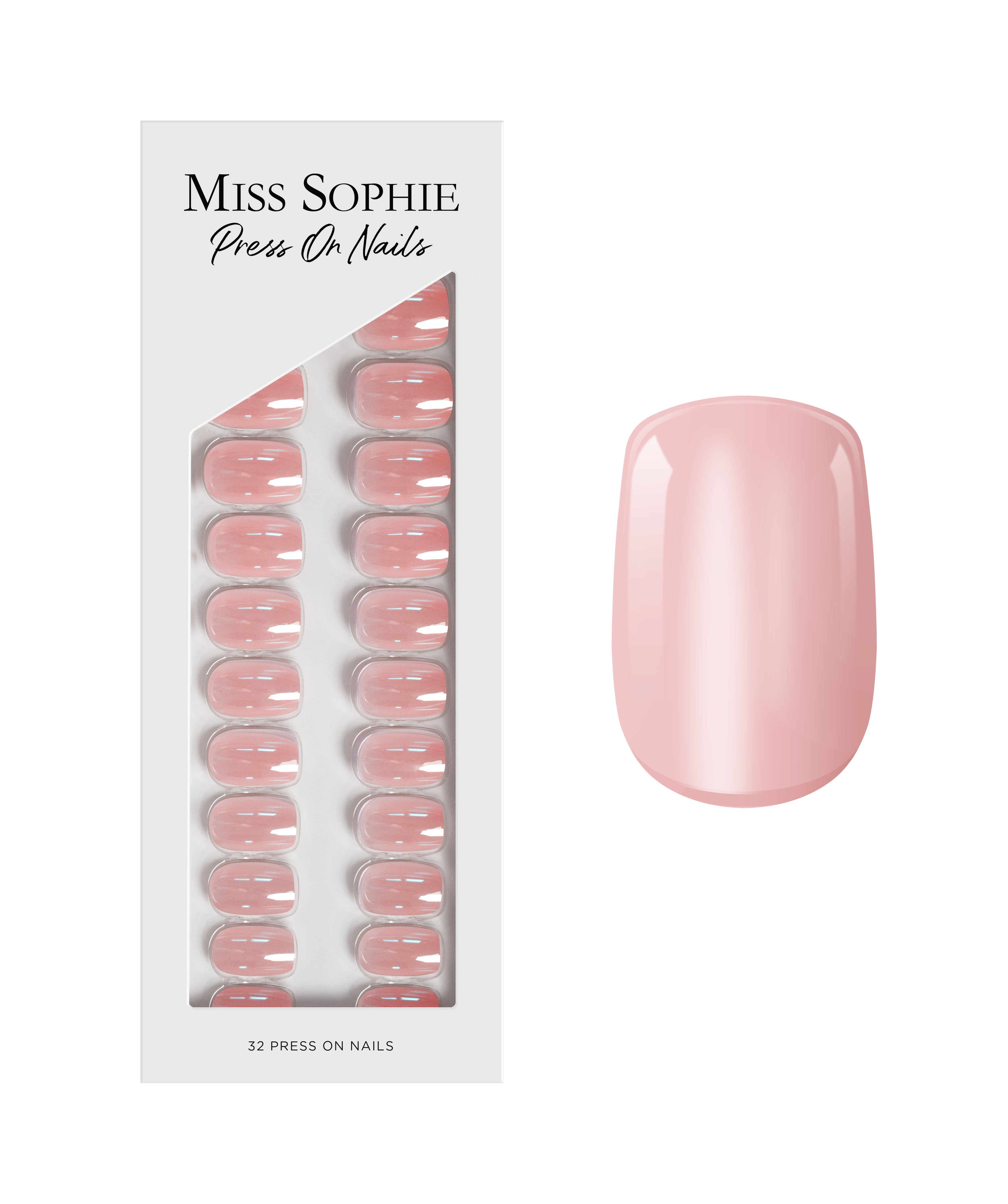 miss-sophie-glazed-pink-press-on-nails-short-square-ros-glanz image 1