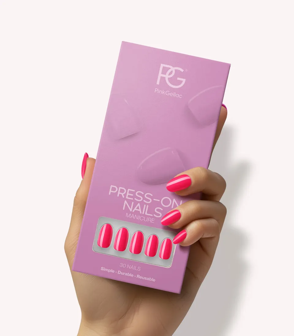 pink-gellac-161-ibiza-pink-press-ons-rund-mittel-neonpink image 1