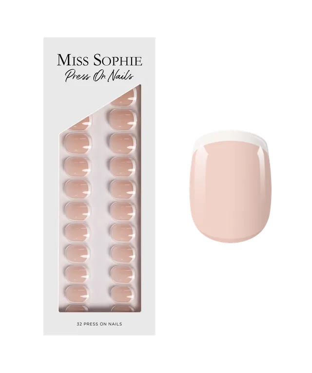 miss-sophie-french-tips-press-on-nails-extra-short-square image 1