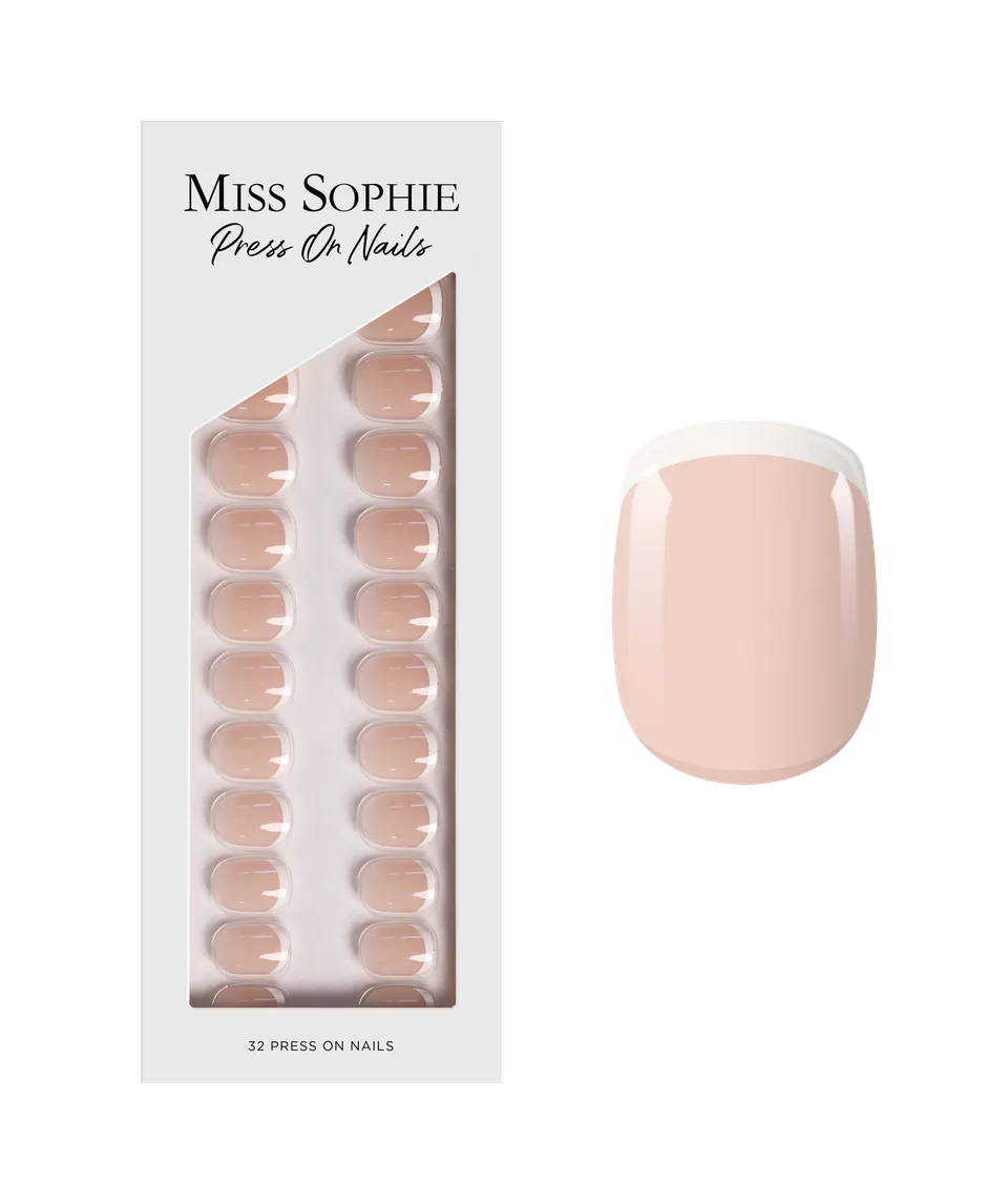 miss-sophie-french-tips-press-on-nails-extra-short-square image 1