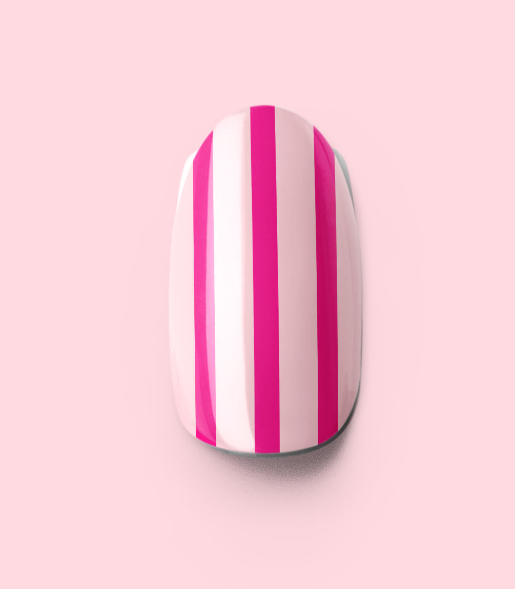 pink-gellac-2009-striped-in-pink-press-ons-medium-rund image 2