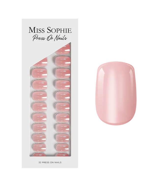 miss-sophie-glazed-pink-press-on-nails-short-square-ros-glanz image 1