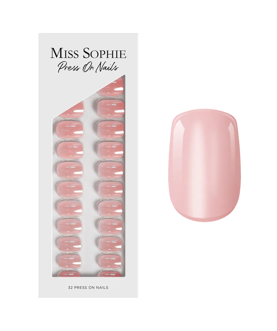 miss-sophie-glazed-pink-press-on-nails-short-square-ros-glanz image 1