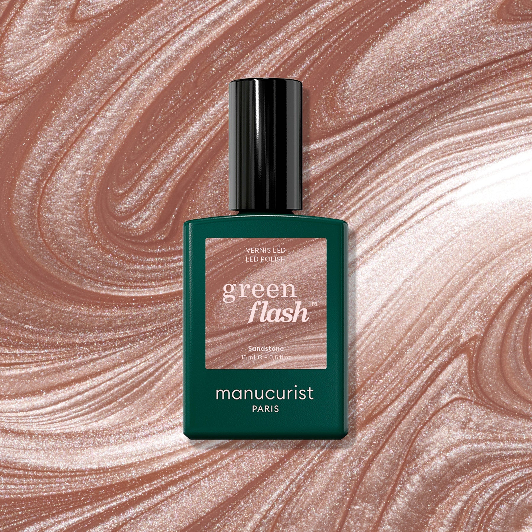 manucurist-green-flash-sandstone-halbpermanenter-nagellack-helles-perlmutt-braun image 1