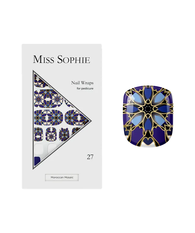 miss-sophie-moroccan-mosaic-pedicure-nail-wraps image 1