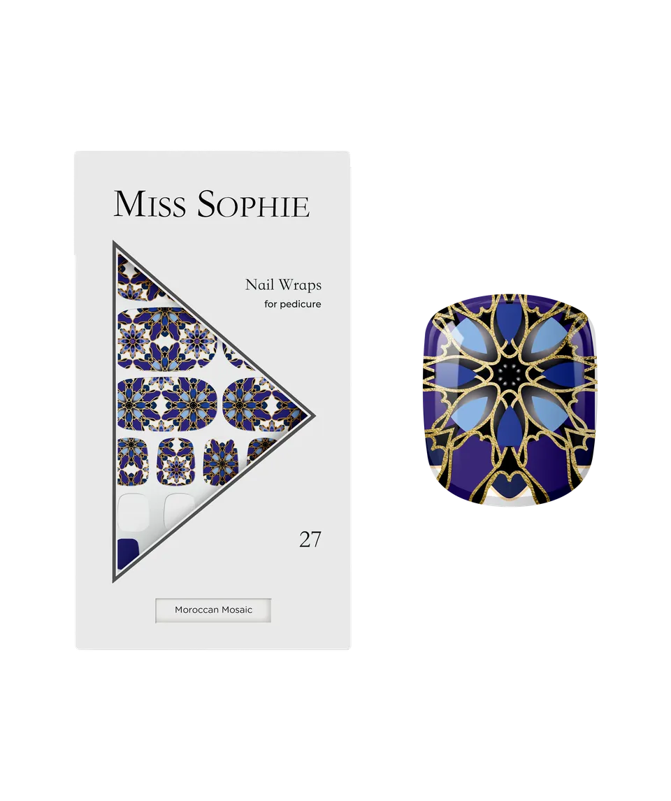miss-sophie-moroccan-mosaic-pedicure-nail-wraps image 1