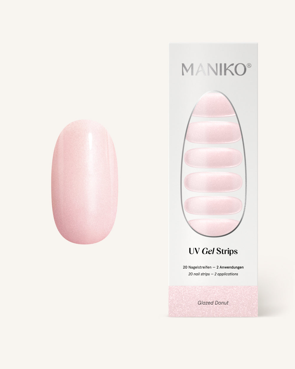 maniko-glazed-donut-uv-gel-strips-pearl-chrome-creme-rosa image 1