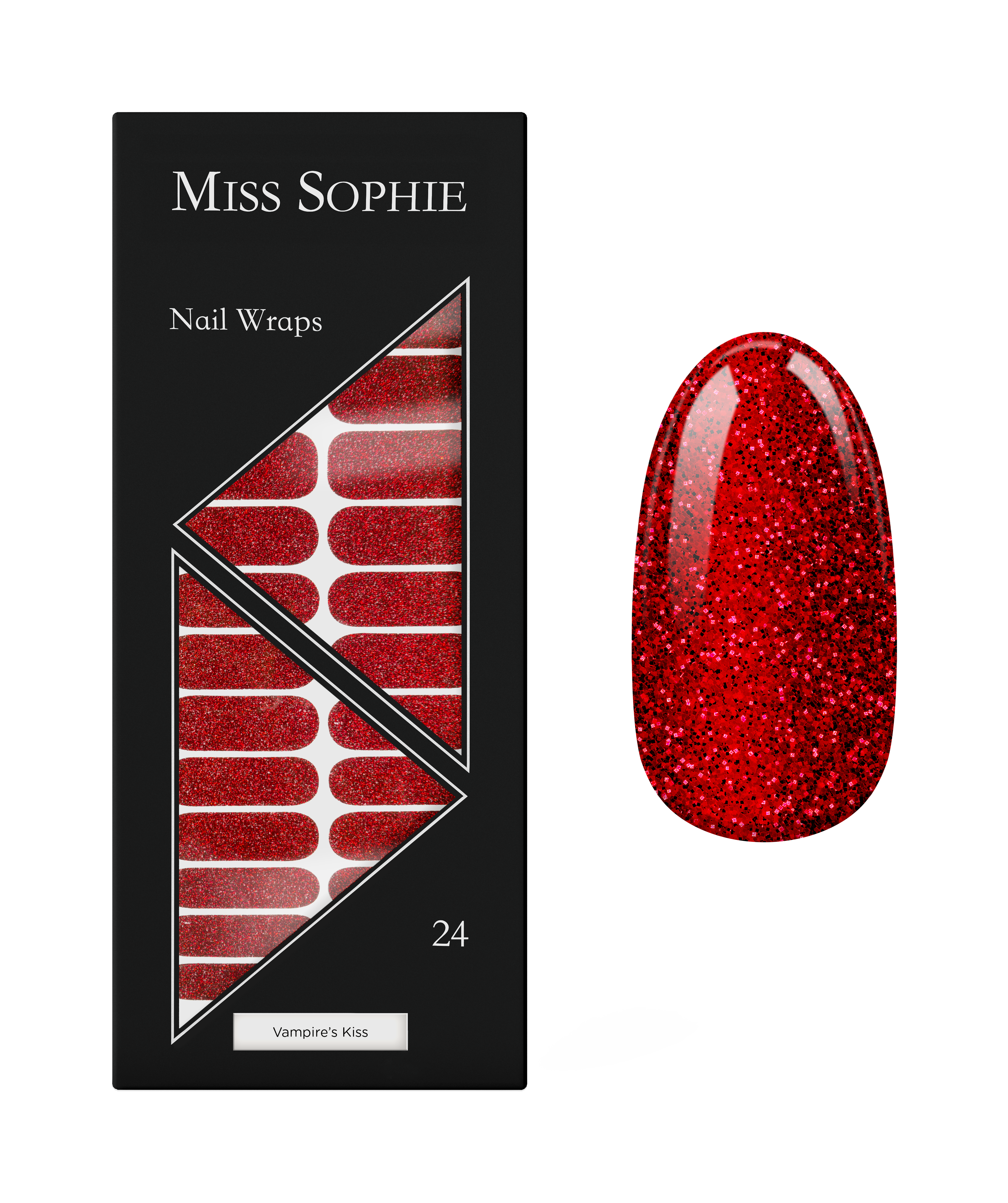miss-sophie-vampire-s-kiss-nail-wraps-tiefrot-glitzer image 1