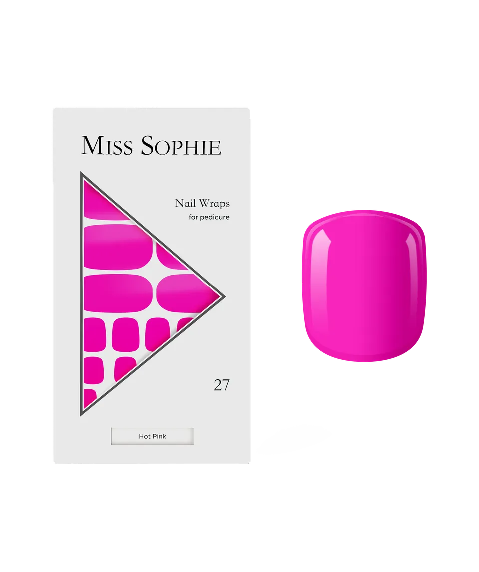 miss-sophie-hot-pink-pedicure-nagelfolien image 1