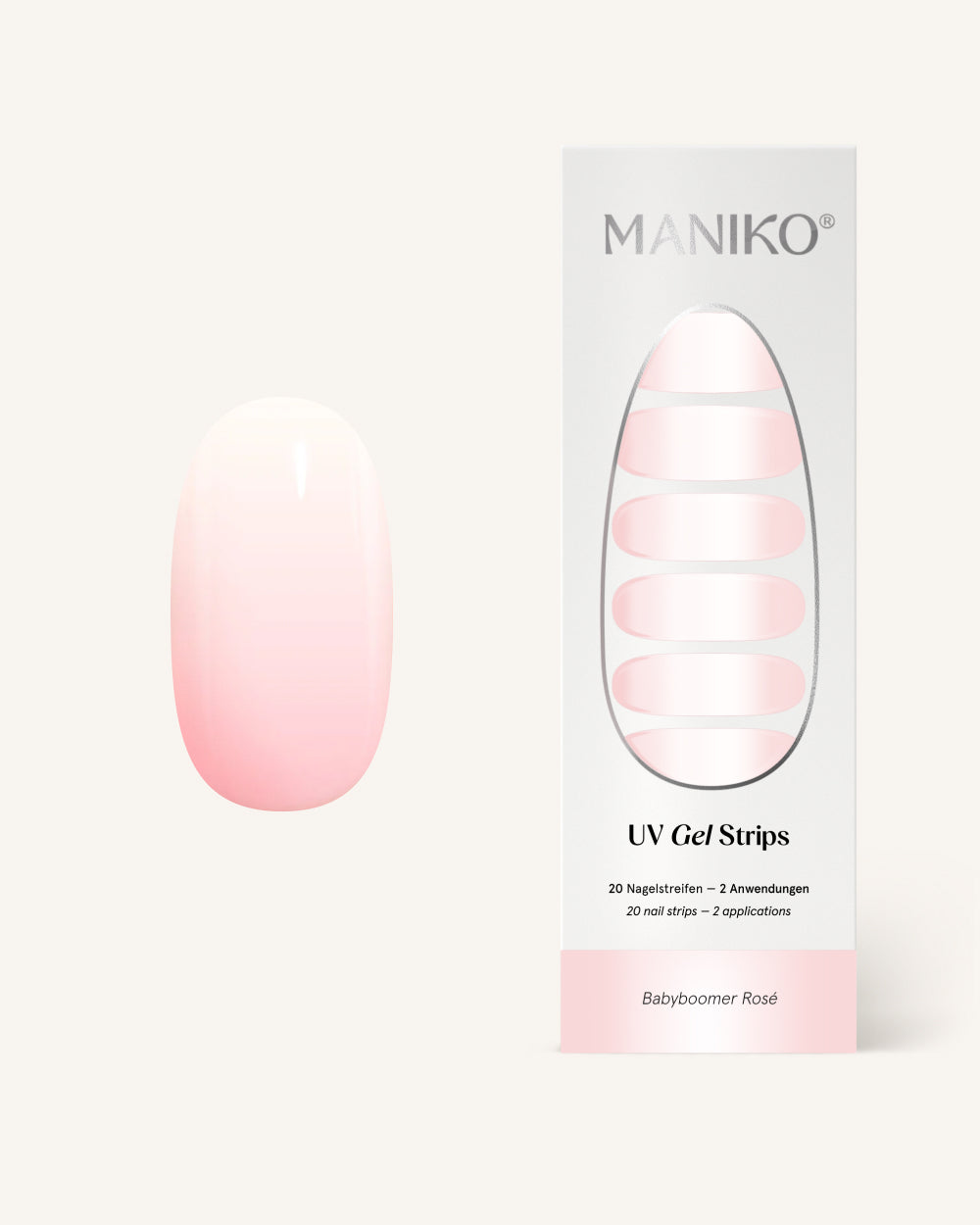 maniko-rose-babyboomer-uv-gel-strips-ros-wei-verlauf image 1