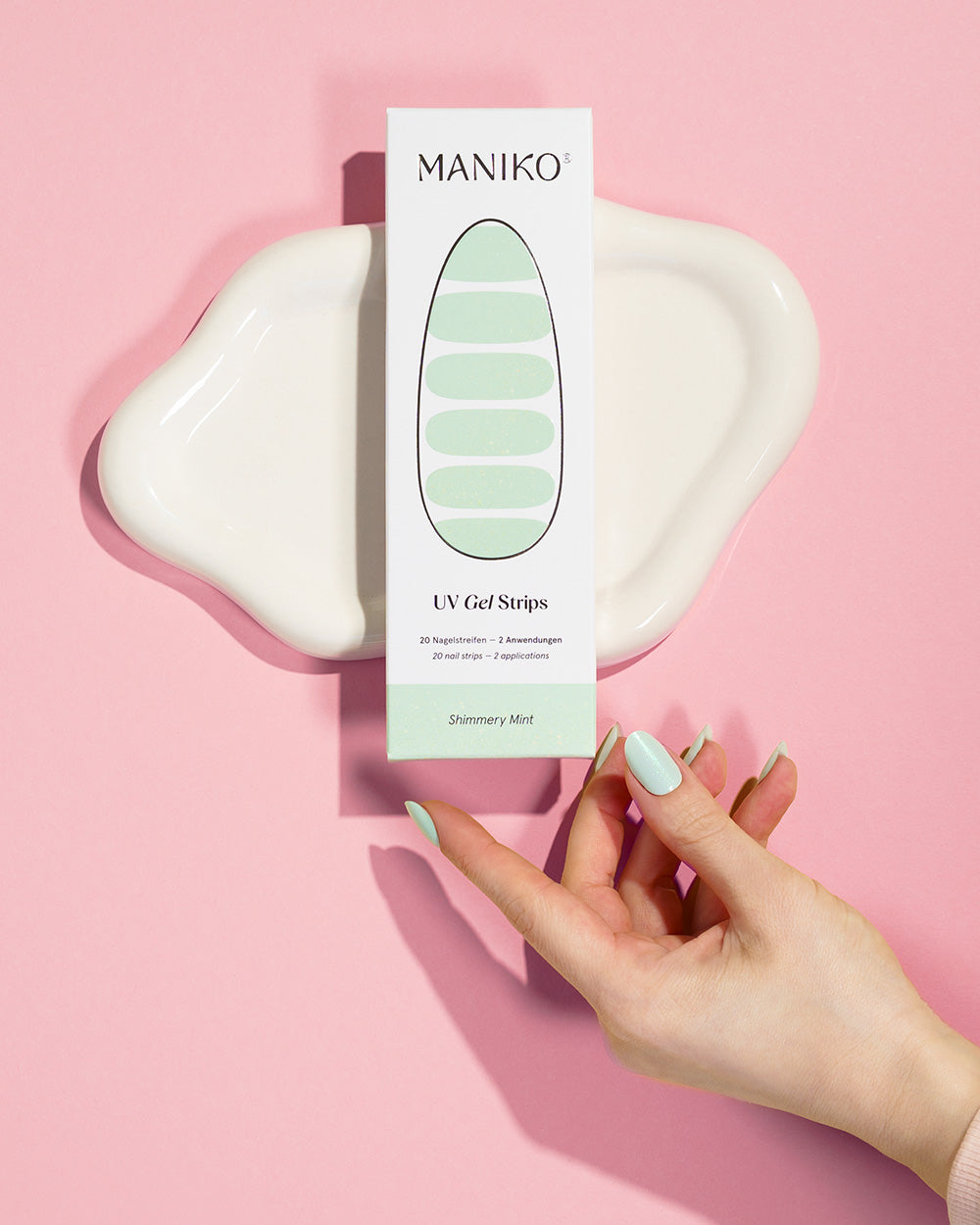 maniko-shimmery-mint-uv-gel-strips image 5