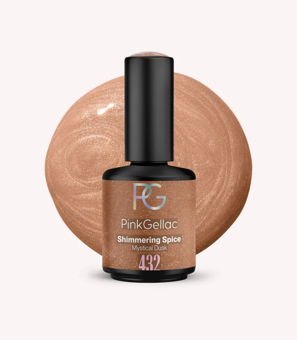 pink-gellac-432-shimmering-spice-gel-nagellack-mokka-glitzer image 1