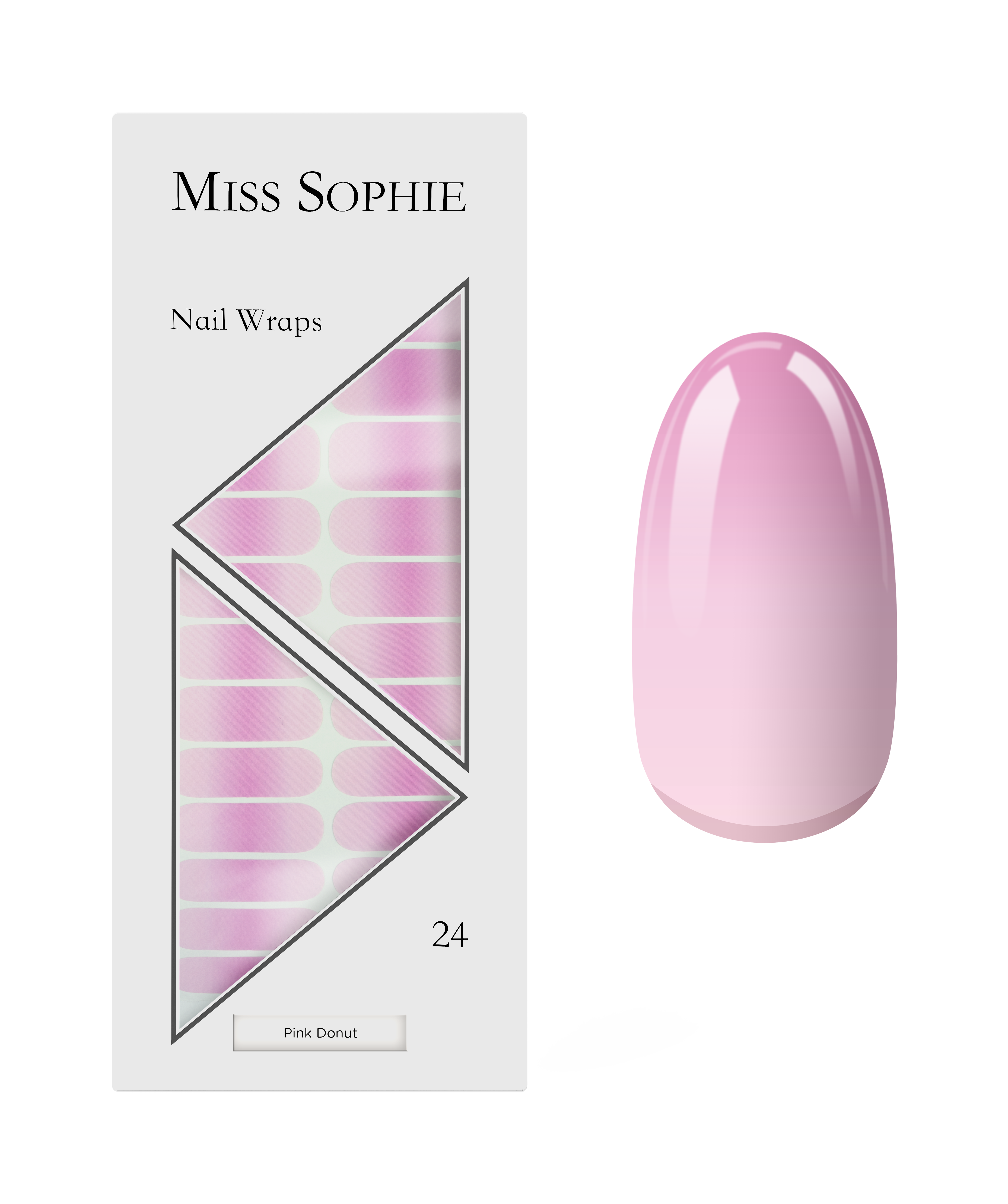 miss-sophie-pink-donut-nail-wraps image 1