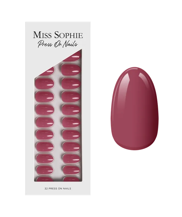 miss-sophie-rosewood-love-press-on-nails-short-round-ros-holz image 1