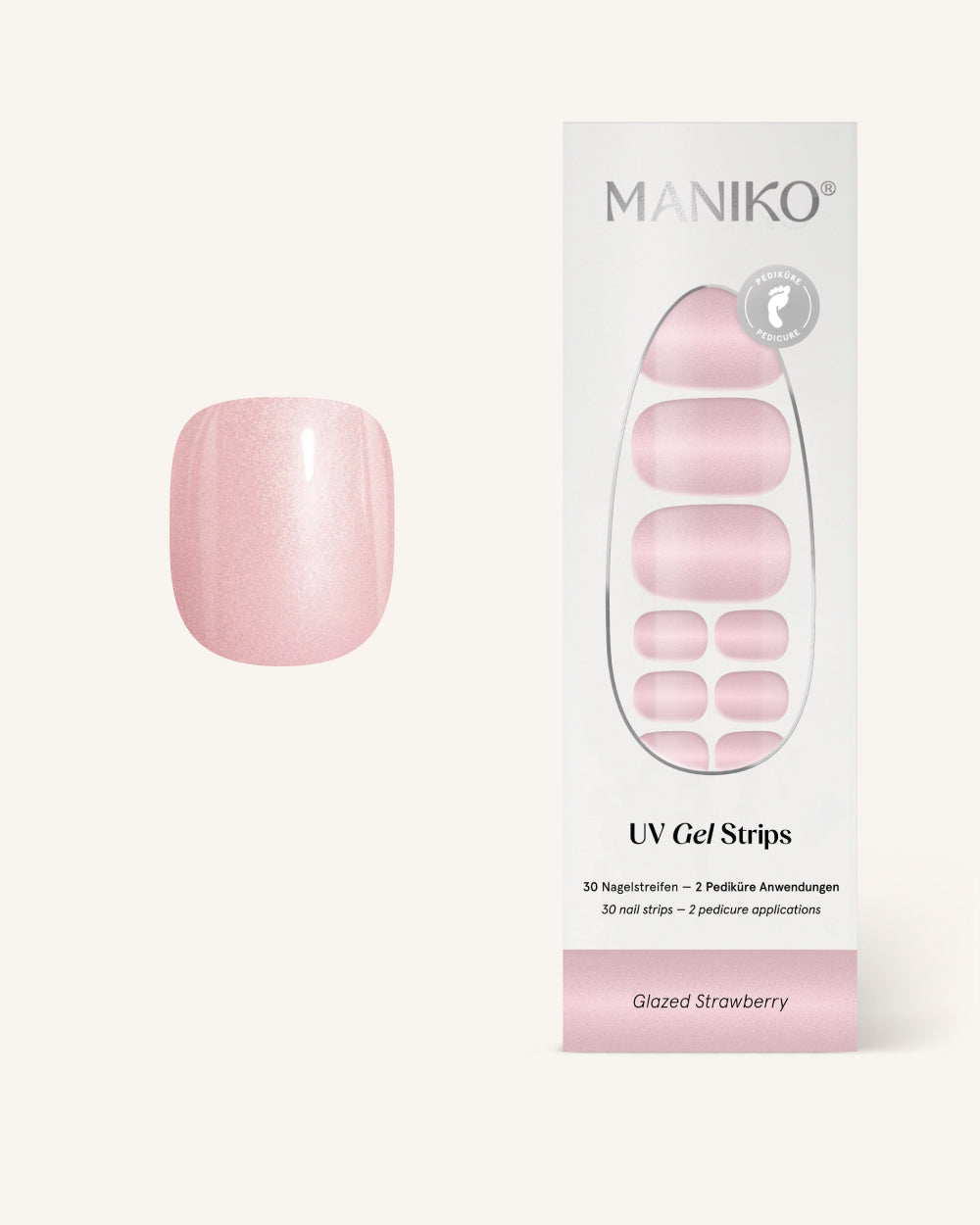 maniko-glazed-strawberry-uv-pedi-gel-strips image 1