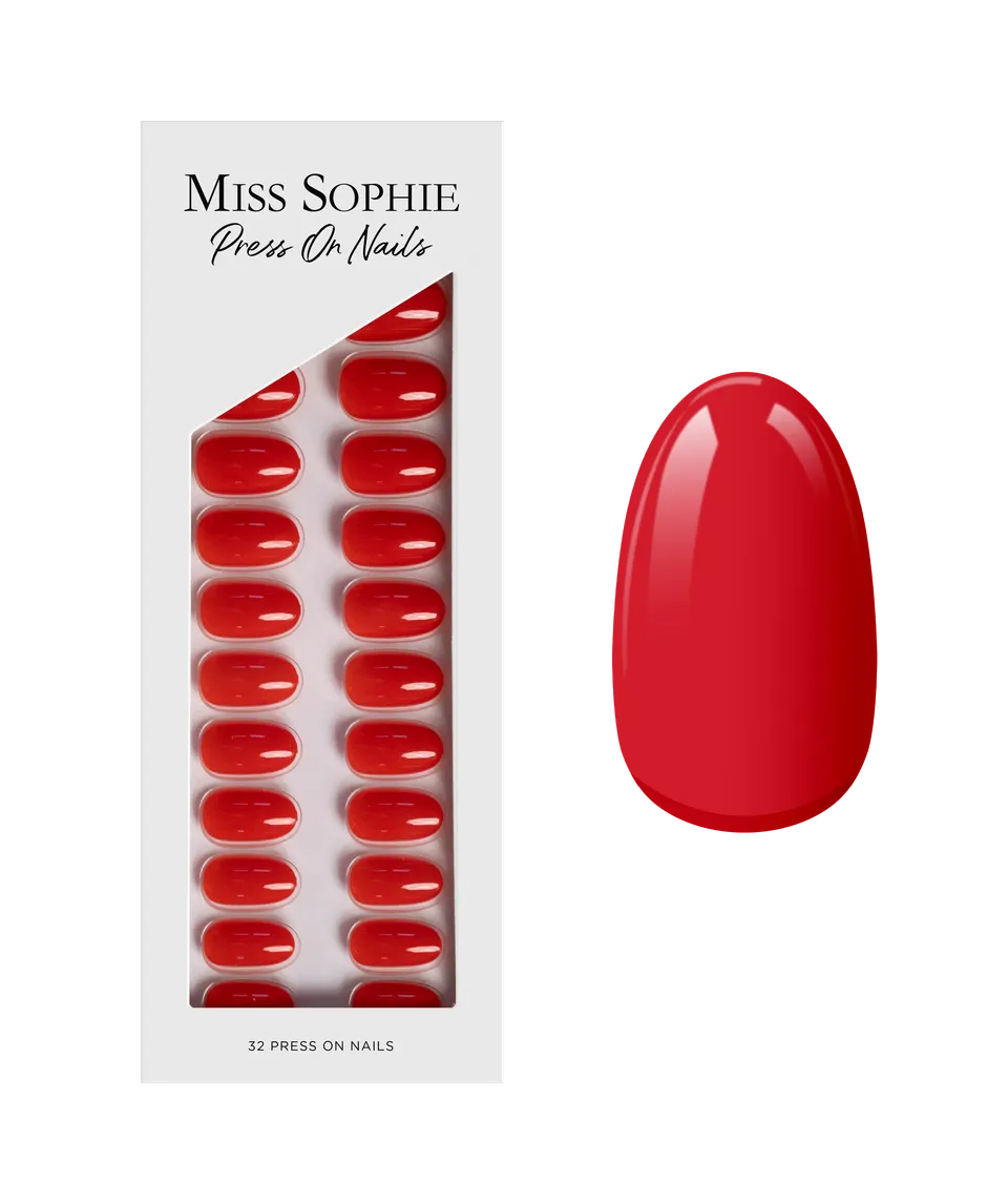 miss-sophie-lipstick-red-press-on-nails-short-round image 1