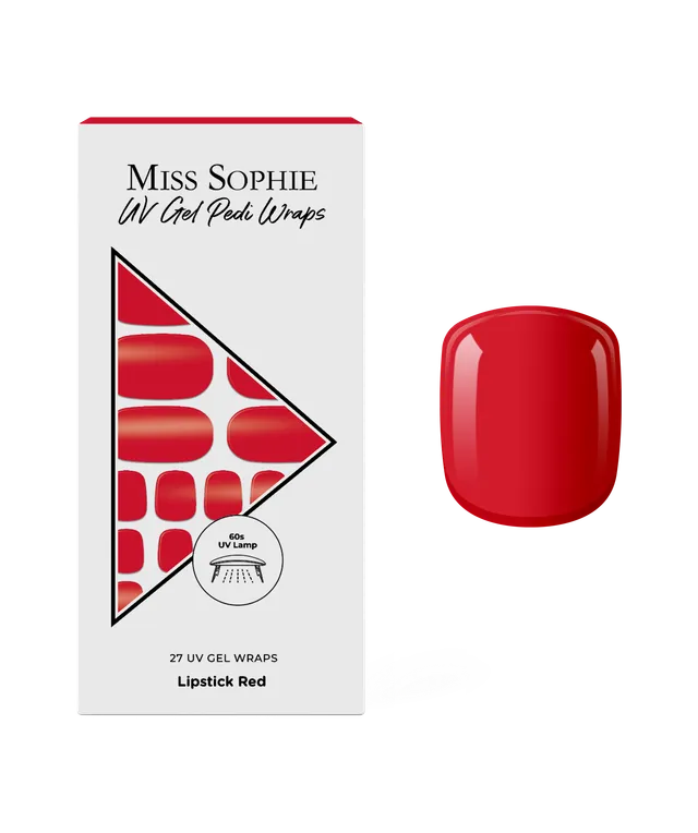 miss-sophie-lipstick-red-uv-pedicure-gel-wraps image 1