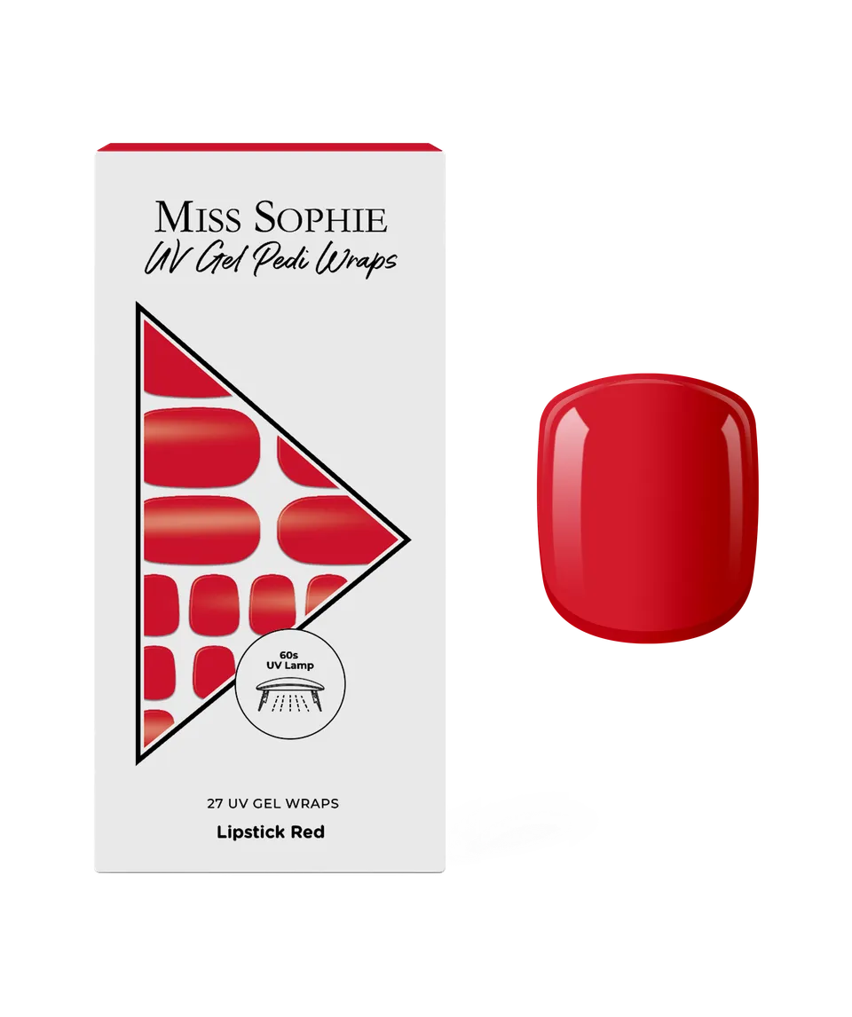 miss-sophie-lipstick-red-uv-pedicure-gel-wraps image 1