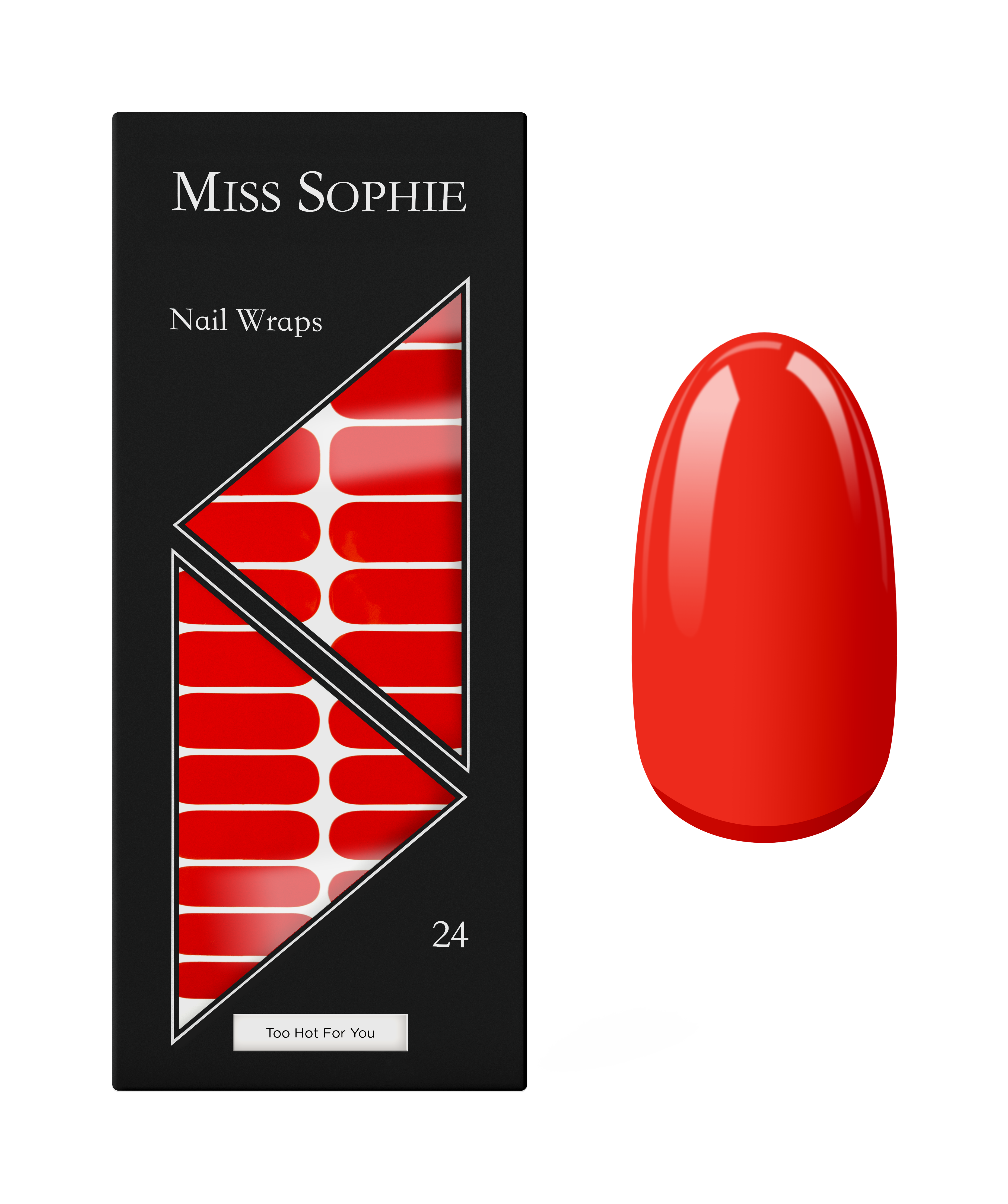 miss-sophie-too-hot-for-you-nagelfolie-rot-orange-nail-wraps image 1