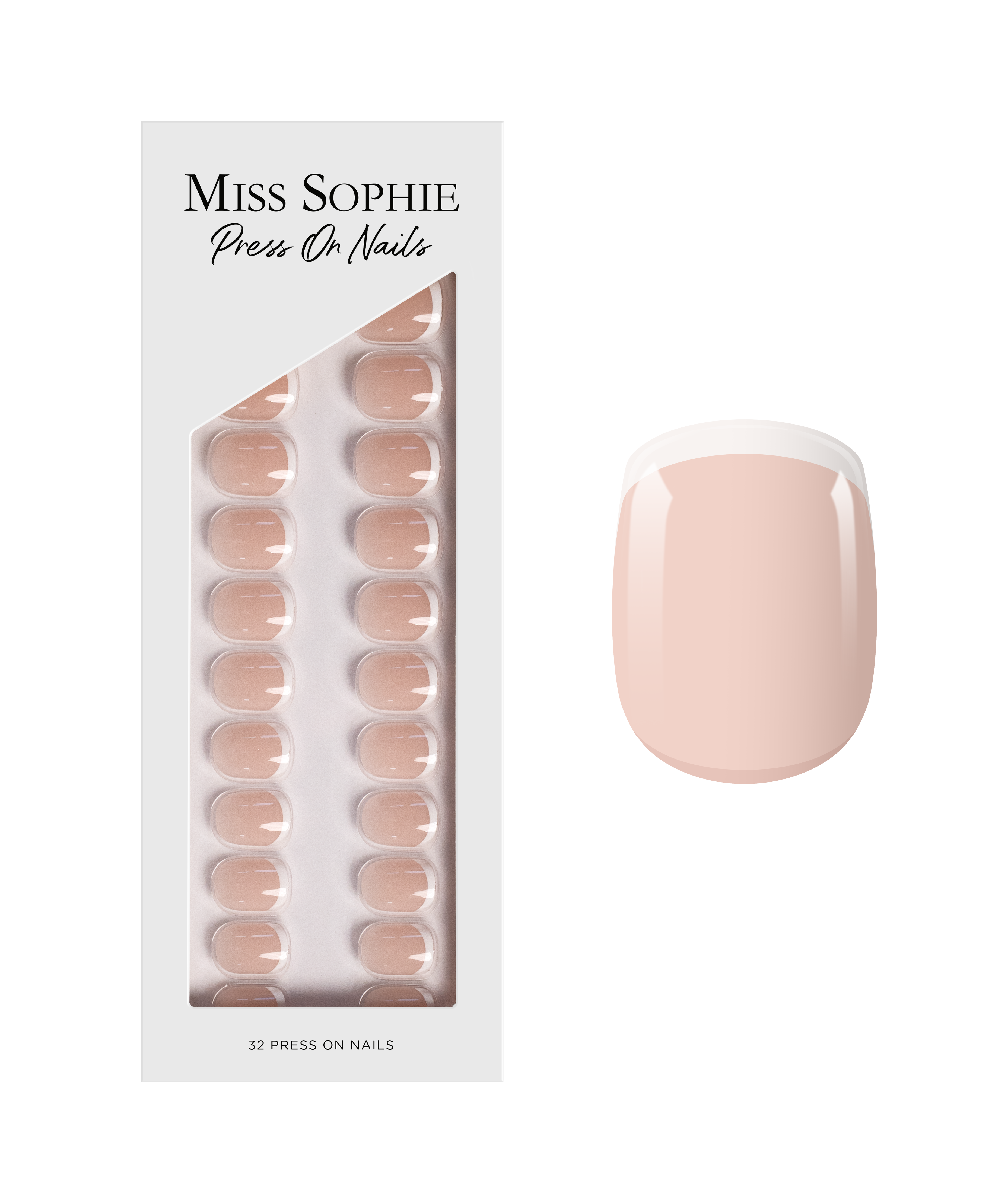 miss-sophie-french-tips-press-on-nails-extra-short-square image 1