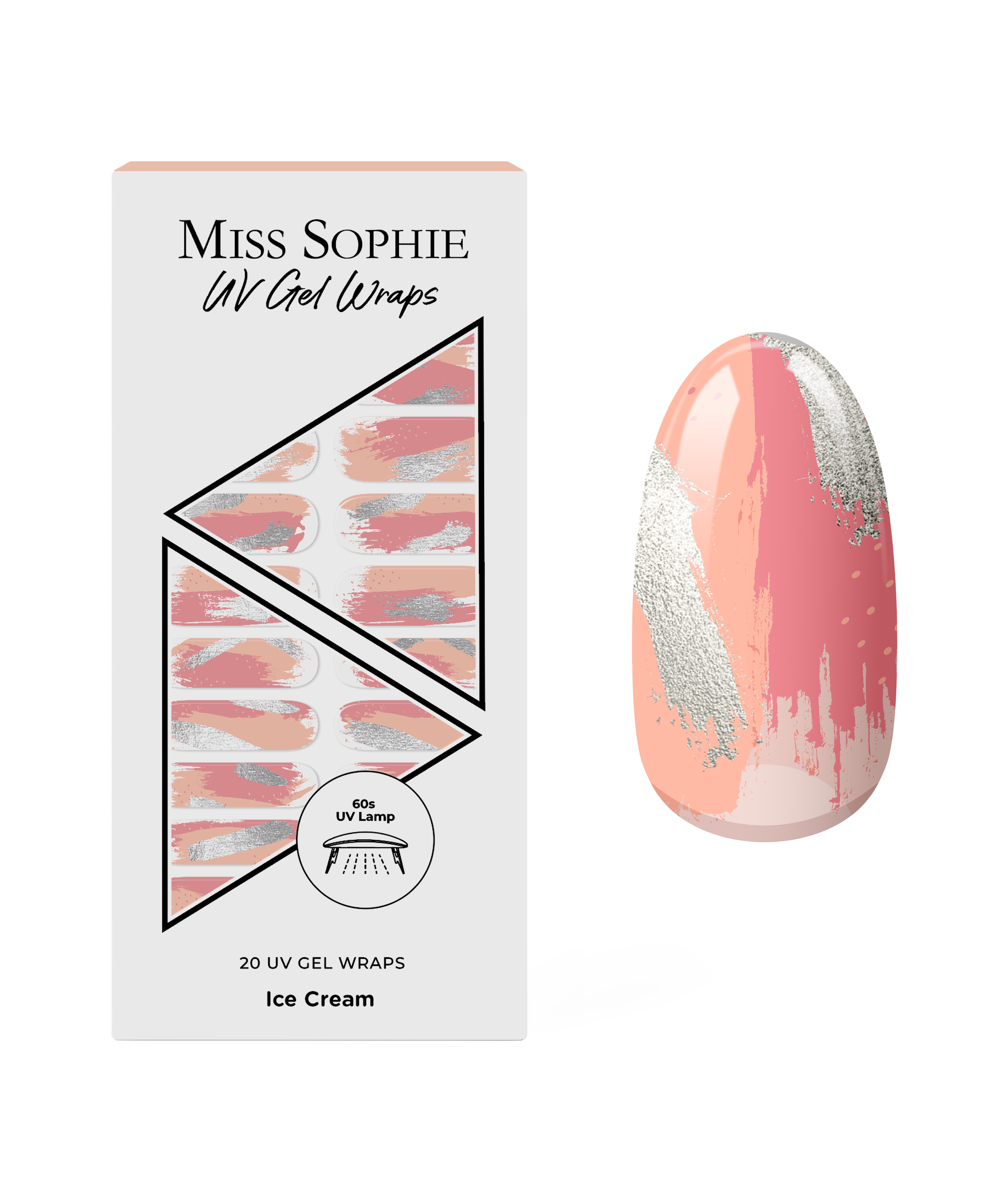 miss-sophie-ice-cream-uv-gel-nagelfolien-rosa-metallic image 1