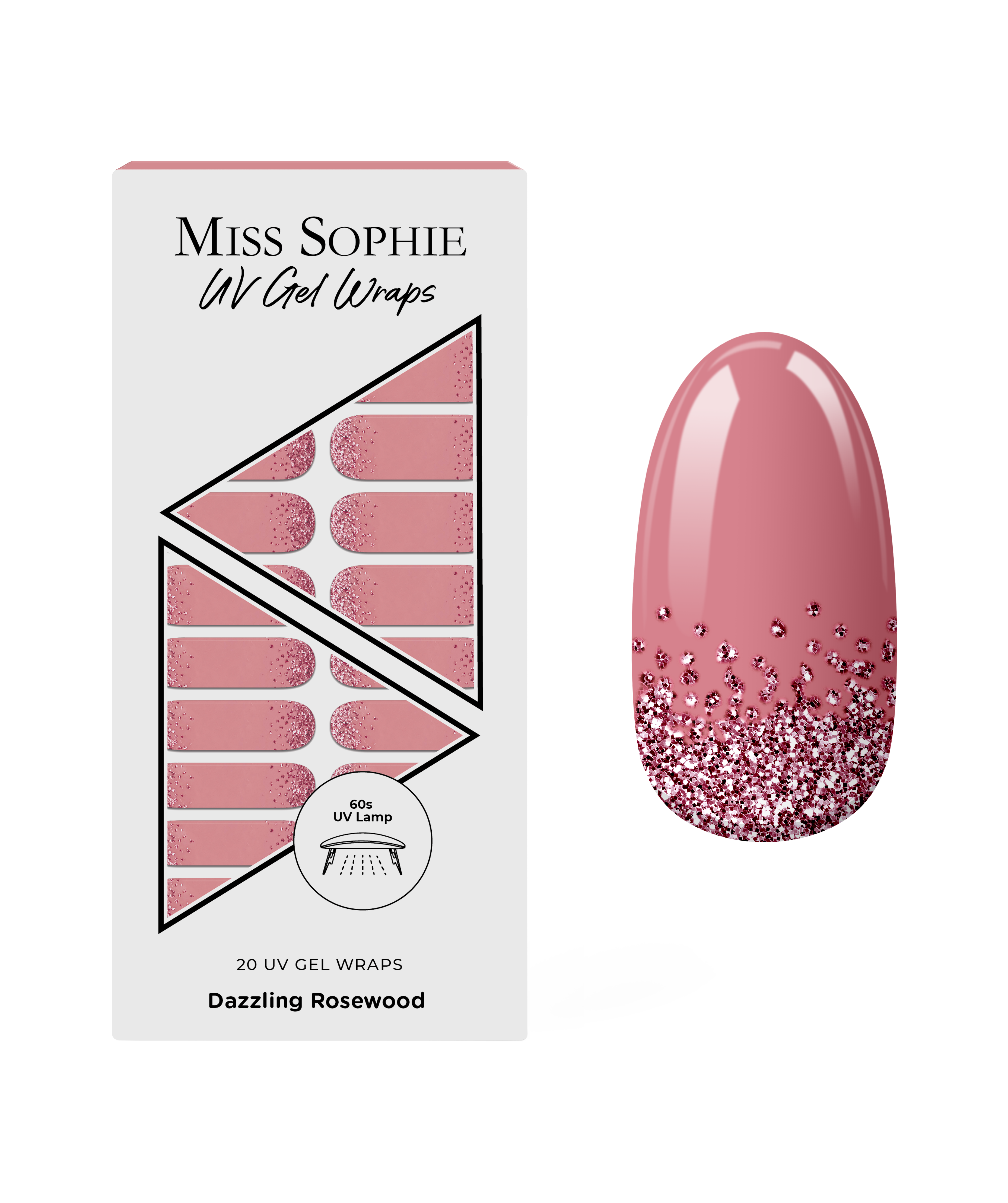 miss-sophie-dazzling-rosewood-uv-uv-gel-wraps-rosenholz-glitzer image 1