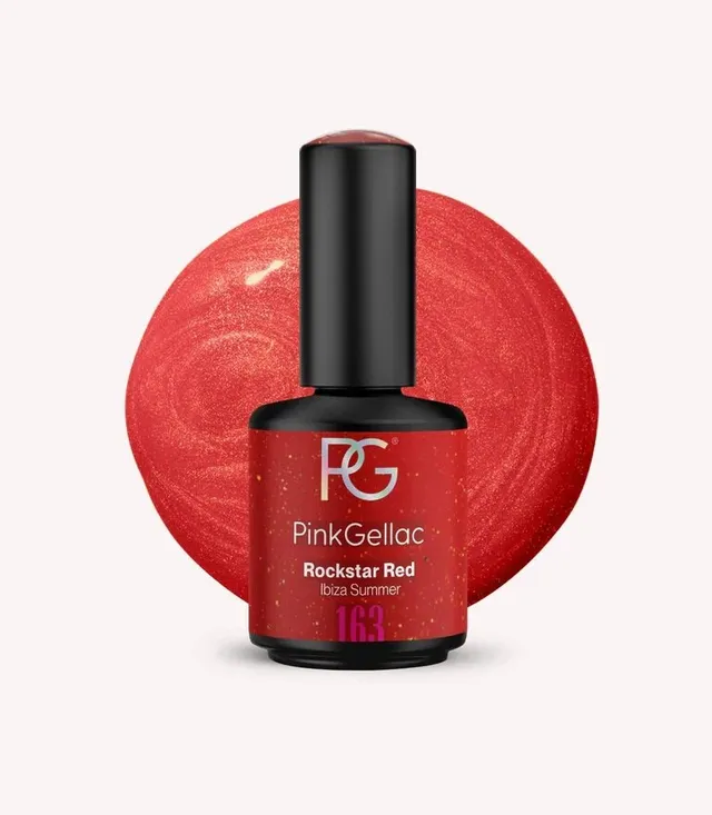 pink-gellac-163-rockstar-red-gel-nagellack-rot-mit-glitzer image 1