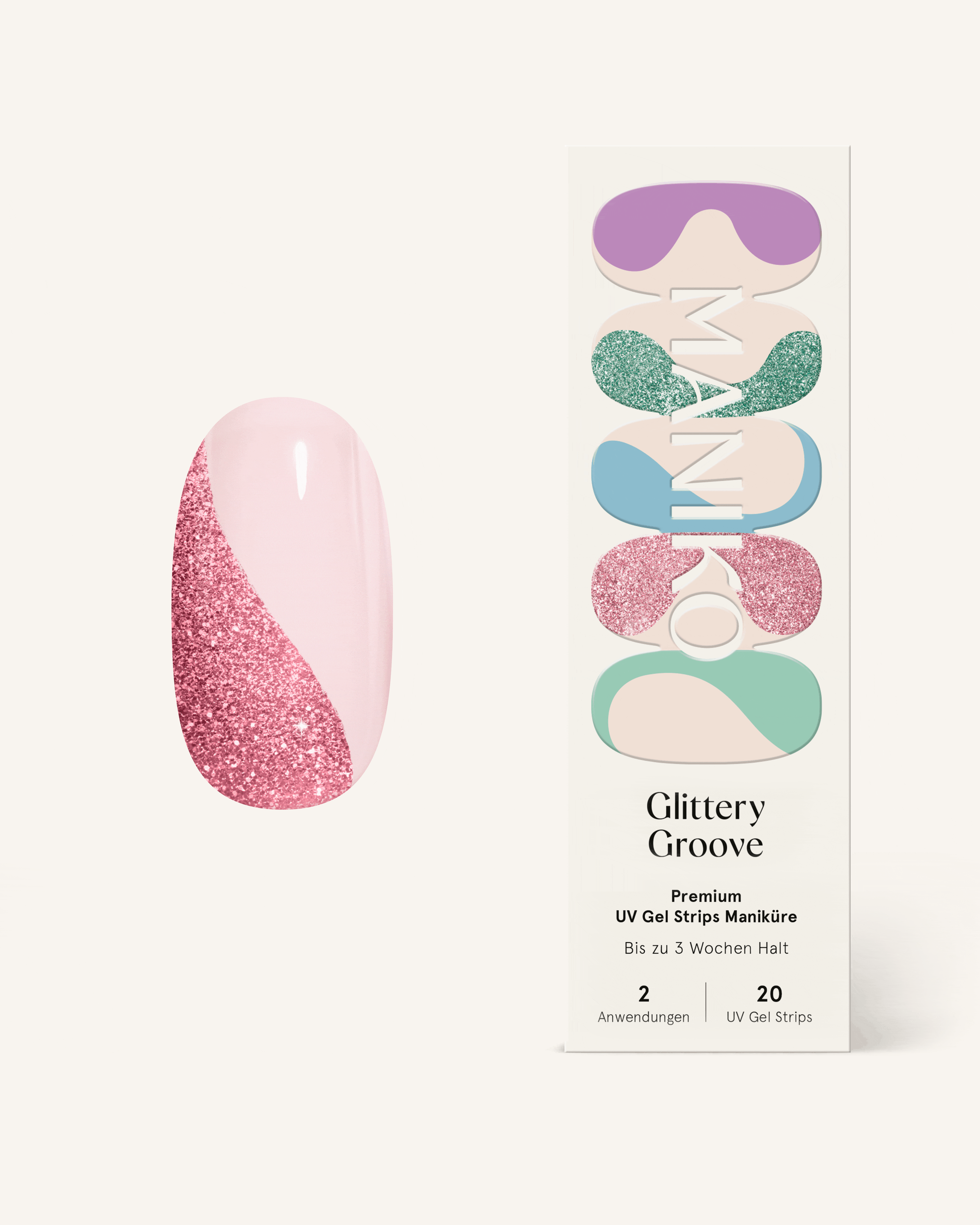 maniko-glittery-groove-uv-gel-strips-glitzer-mix image 1