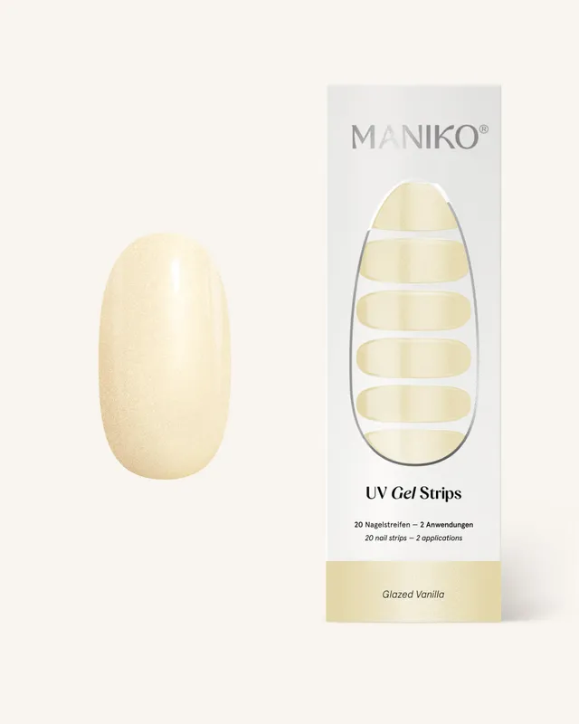 maniko-glazed-vanilla-uv-uv-gel-strips-pearl-chrome image 1